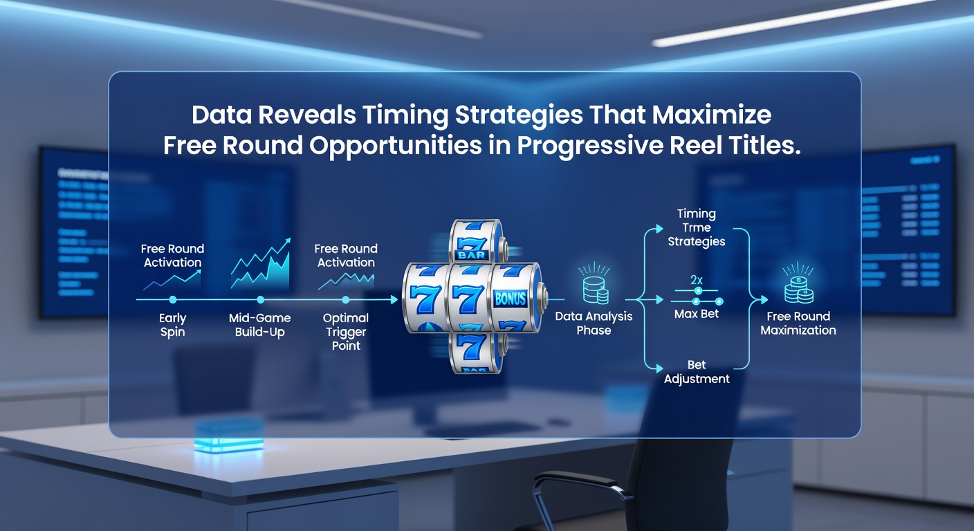 Illustration of progressive reel mechanics and free round timing indicators