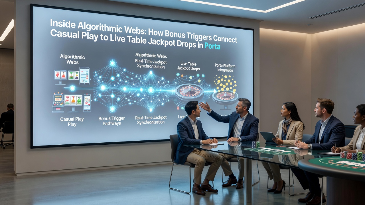 Diagram of algorithmic connections between mobile bonuses and live table jackpot systems