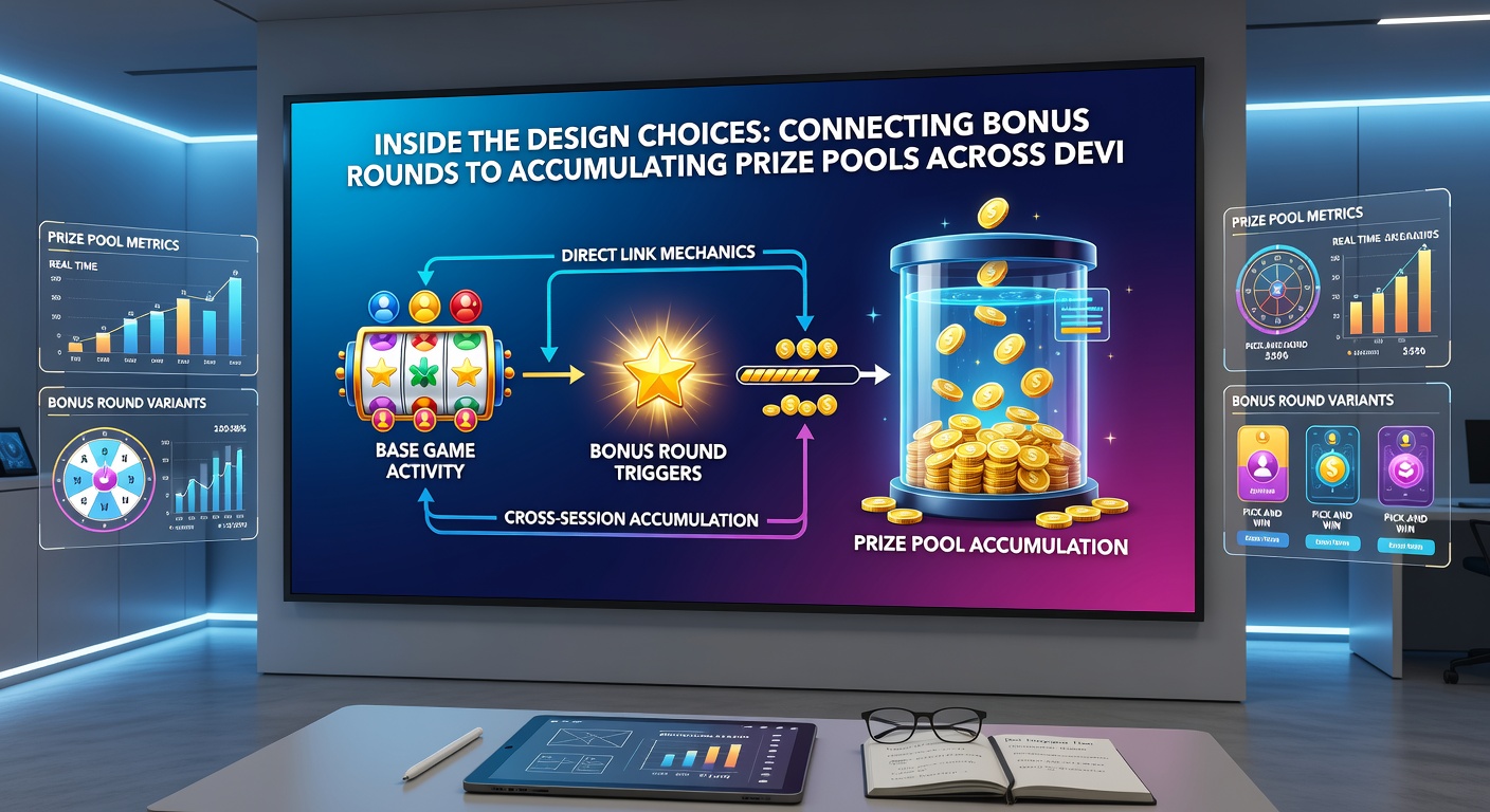 Technical diagram of server architecture connecting bonus features to progressive jackpots across mobile and desktop platforms