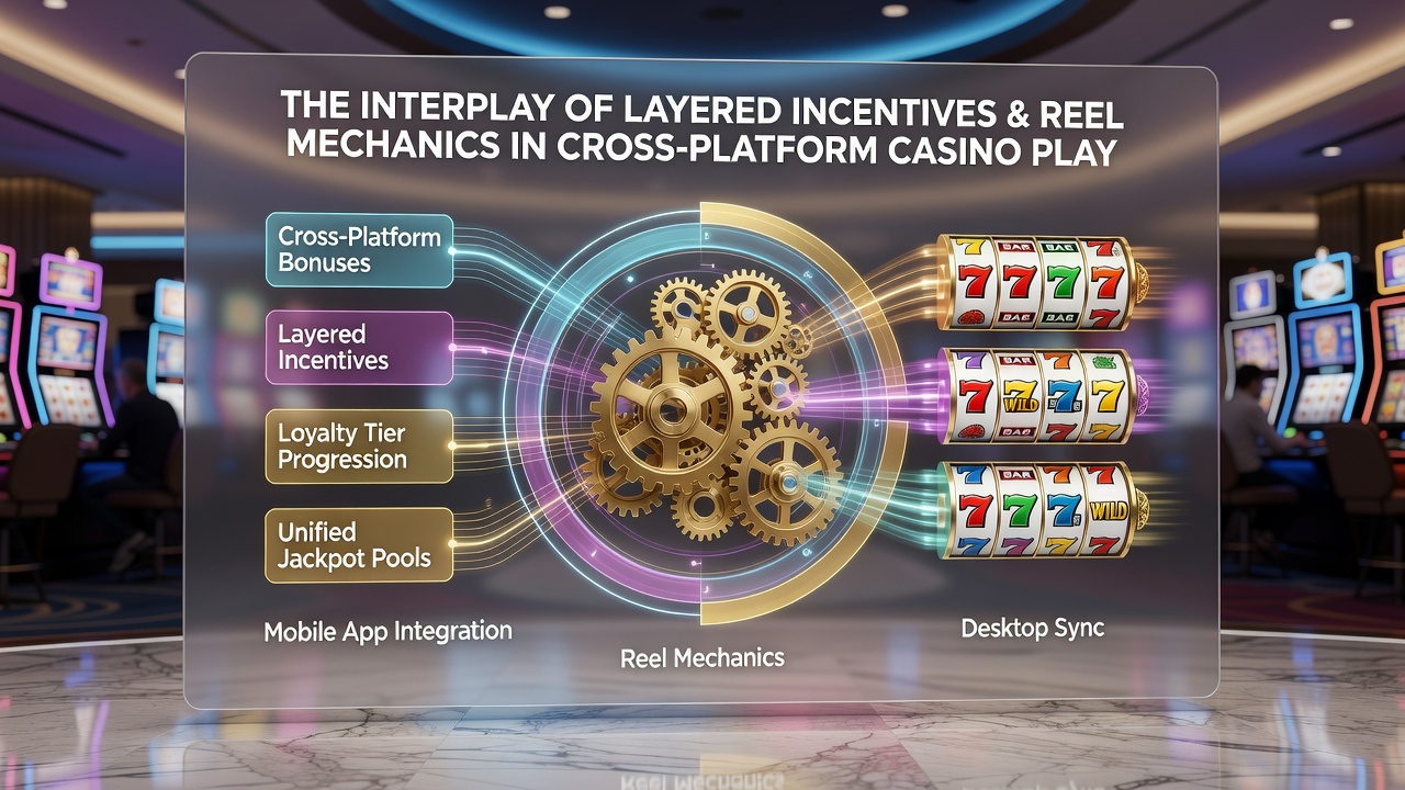 Mobile and desktop screens displaying synchronized reel features and accumulating incentive rewards