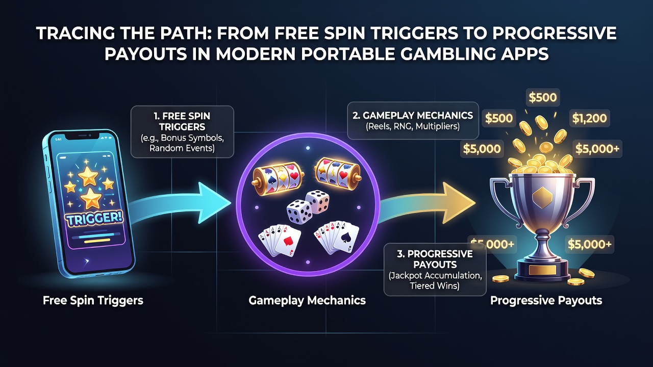 Progression meter and jackpot counter displayed within a mobile gambling application interface