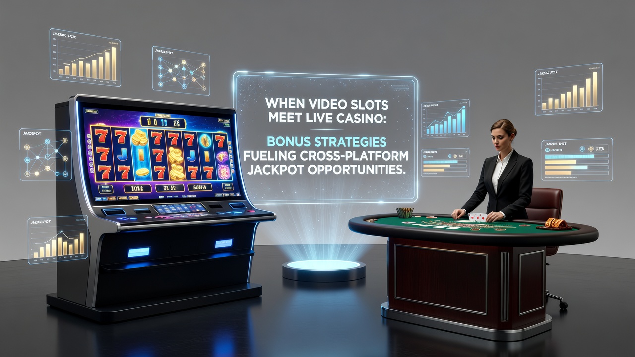 Live casino dealer table integrated with progressive jackpot displays from linked video slots